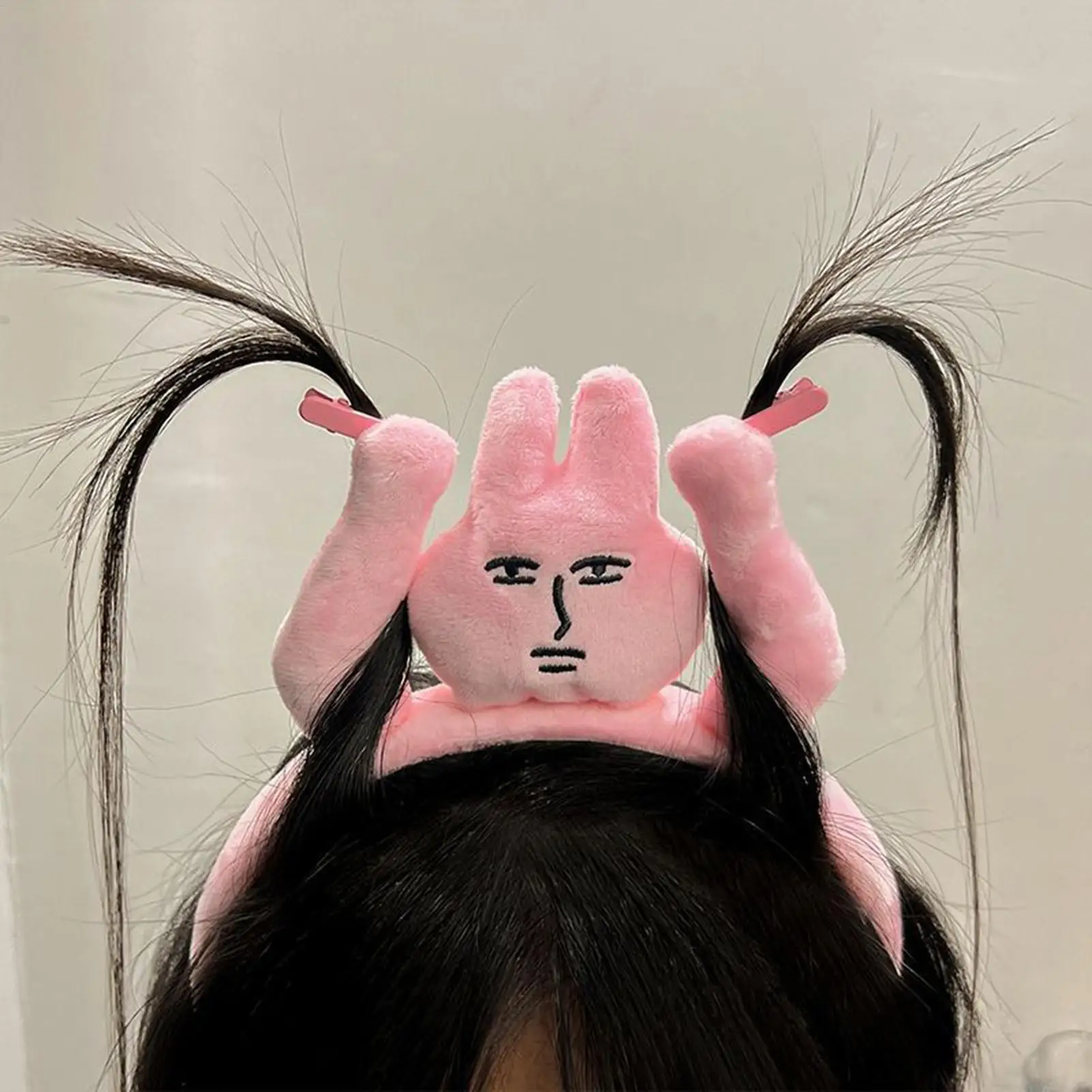 Rabbit Headband Plush Fun Rabbit Headband Clip Cross-border Hot Selling Children's Holiday Party Halloween Dressing Headwear