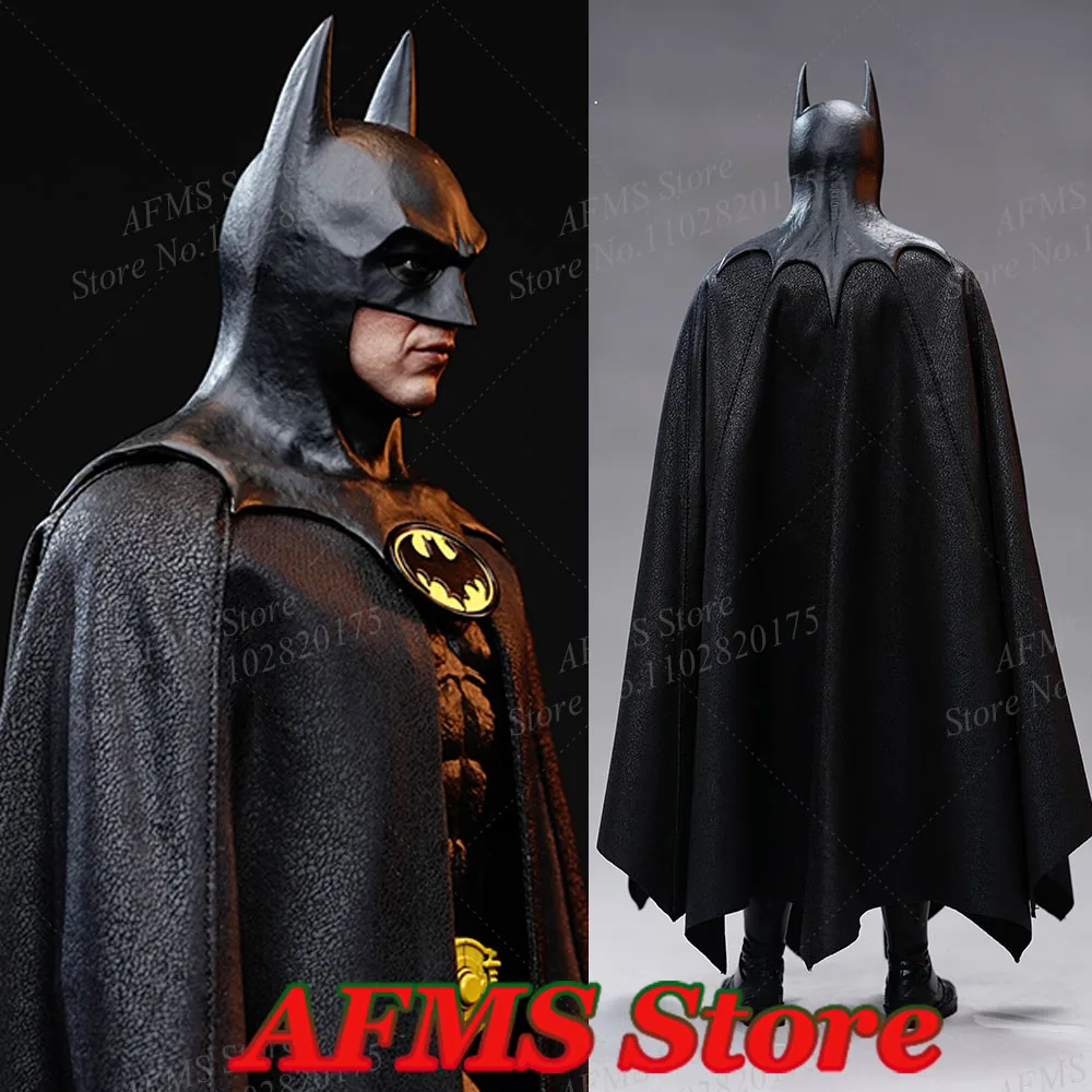 Kelly Studio 1/6 Men Soldier Cloak Classic Version Keaton Batman Black Cape Fit 12Inch Hottoys Action Figure Model Toys