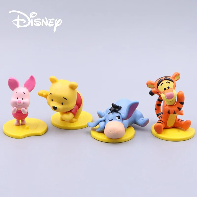 

Disney Winnie the Pooh Tigger Eeyore Piglet Donkey Cartoon Figure Model Cute Anime Doll Collection Decor Gift For Kids Fans