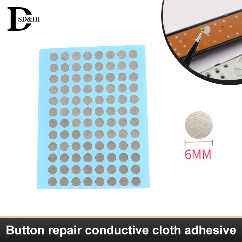 88Pcs/Sheet Remote Control Button Repair Conductive Tape Patch Game Console Handle Ps4 Silicone Button Contact Failure Repair