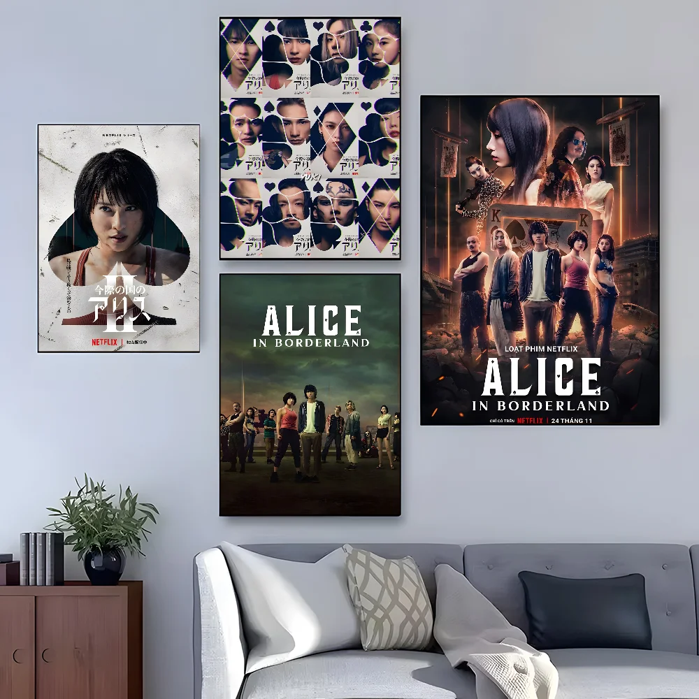 Hot TV Alice In Borderland Poster Home Decor HD Sticky Wall Waterproof Home Living Room Bedroom Bar Decoration
