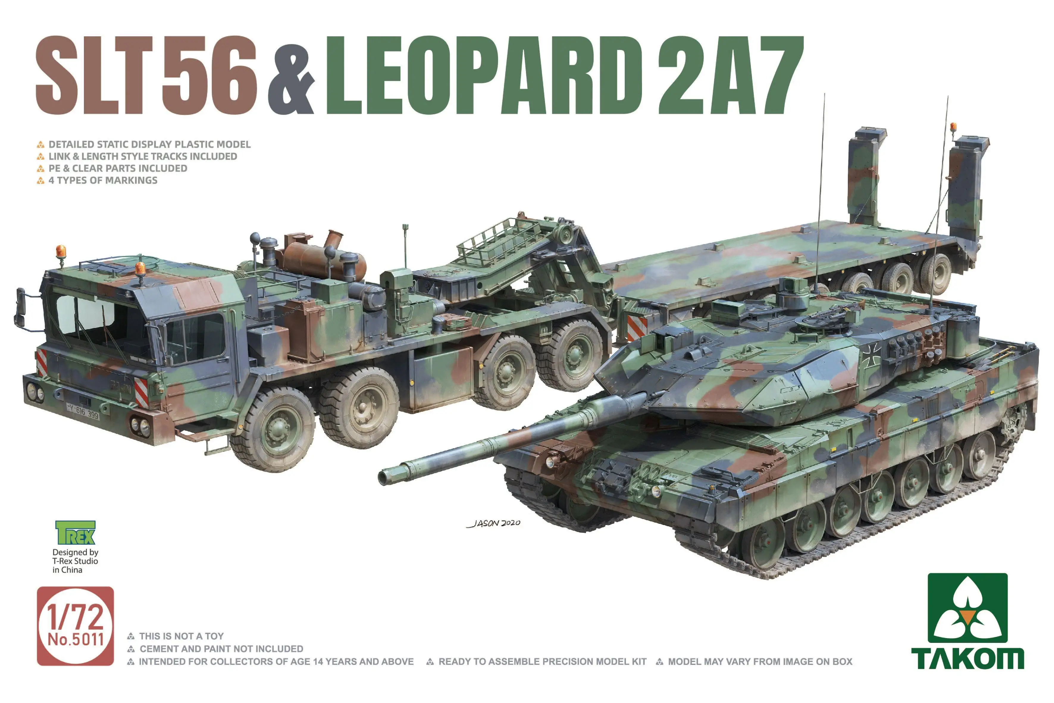 

Набор пластиковых моделей TAKOM 5011 1/72 SLT56 и Leopard 2A 7