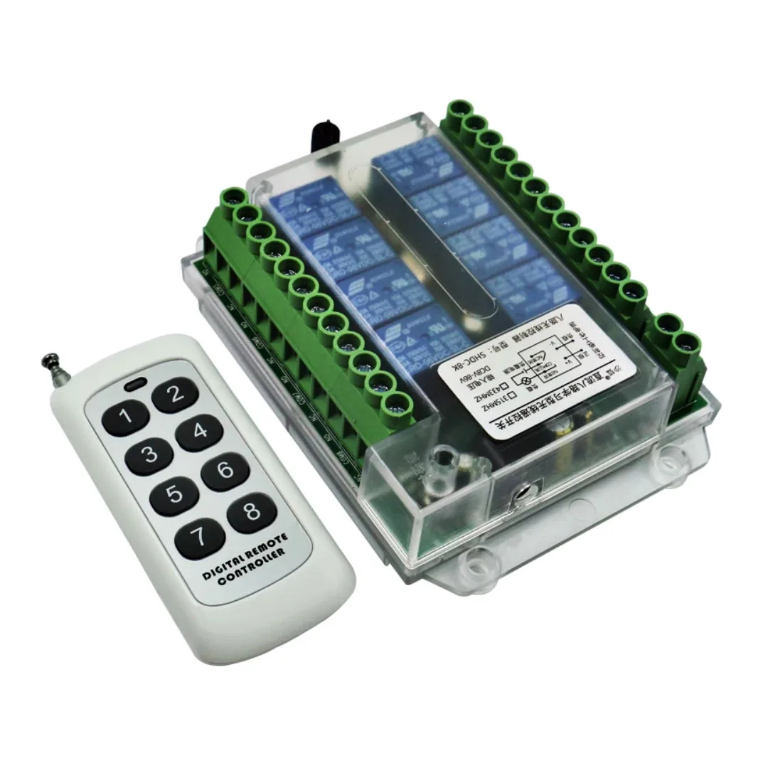 

4 Motors Remote Controller Kit Forward Reverse Rotary Switch 8V-86V Max Load 10A Separate Control