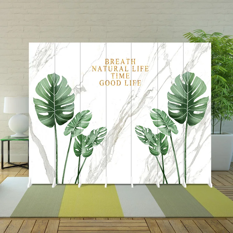 

White screen partition wall can be folded and moved