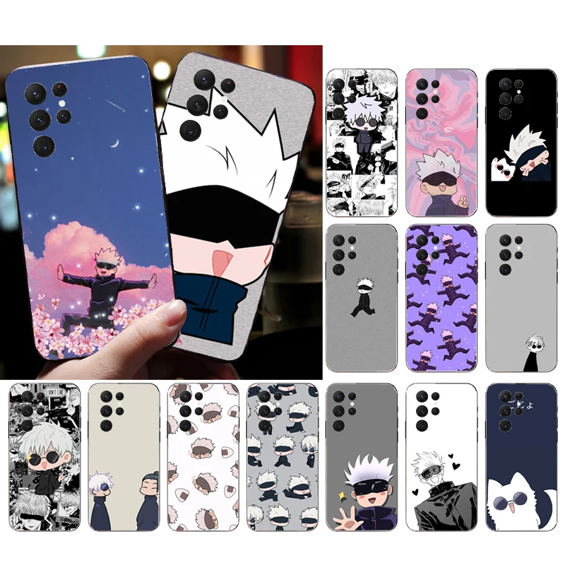 

Cute Gojo Satoru Jujutsu Kaisen Phone Case For Samsung Galaxy S25 S24 S23 S22 S21 Ultra S24 S23 S22 S21 S25 Plus S24 S20 FE