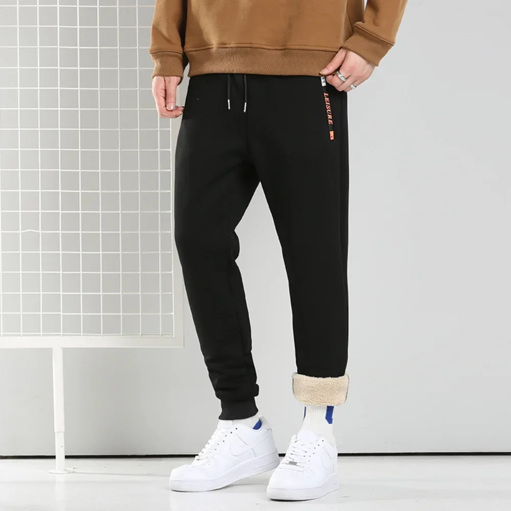 Plus Größe Winter Hosen Männer Verdicken Fleece Gefüttert Jogginghose Warme Outdoor Jogginghose Männer Hosen Winter Mode Männer Böden