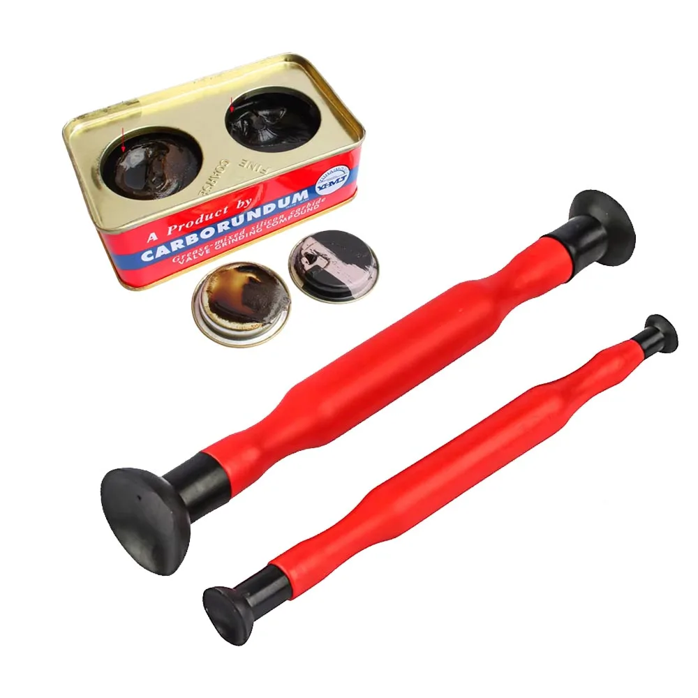 2pcs Valve Lapping Grinding Sticks Grips with Suction Cup + Compound Polishing Sand for Engine Valve  Auto Motorcycle Tool