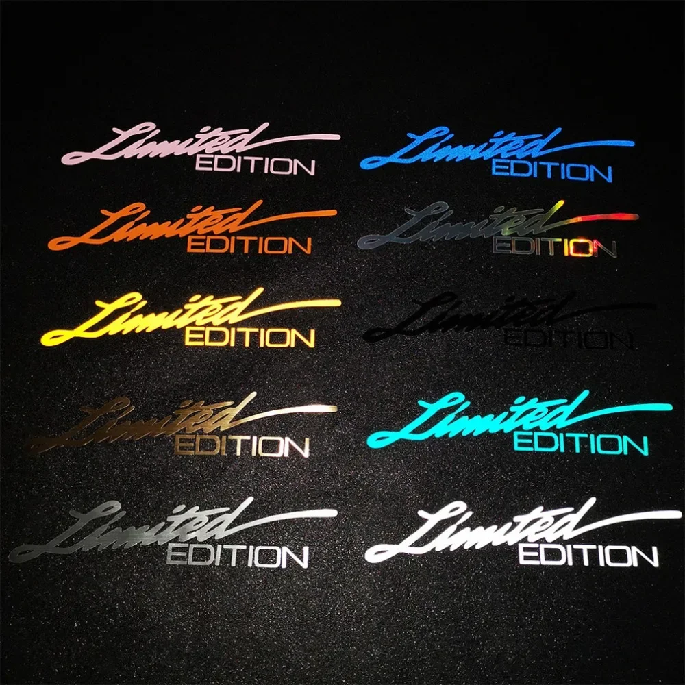 Car LIMITED EDITION Sticker Creative Laser Reflective Car-styling Sticker Vinyl Reflective Laser Decal Car Decoration Accessory