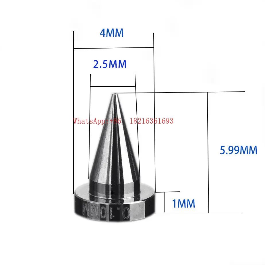 0.1 Glue Valve Consumables Nozzle Glue Dispensing Machine Accessories Axial Piezoelectric Valve Tip Nozzle