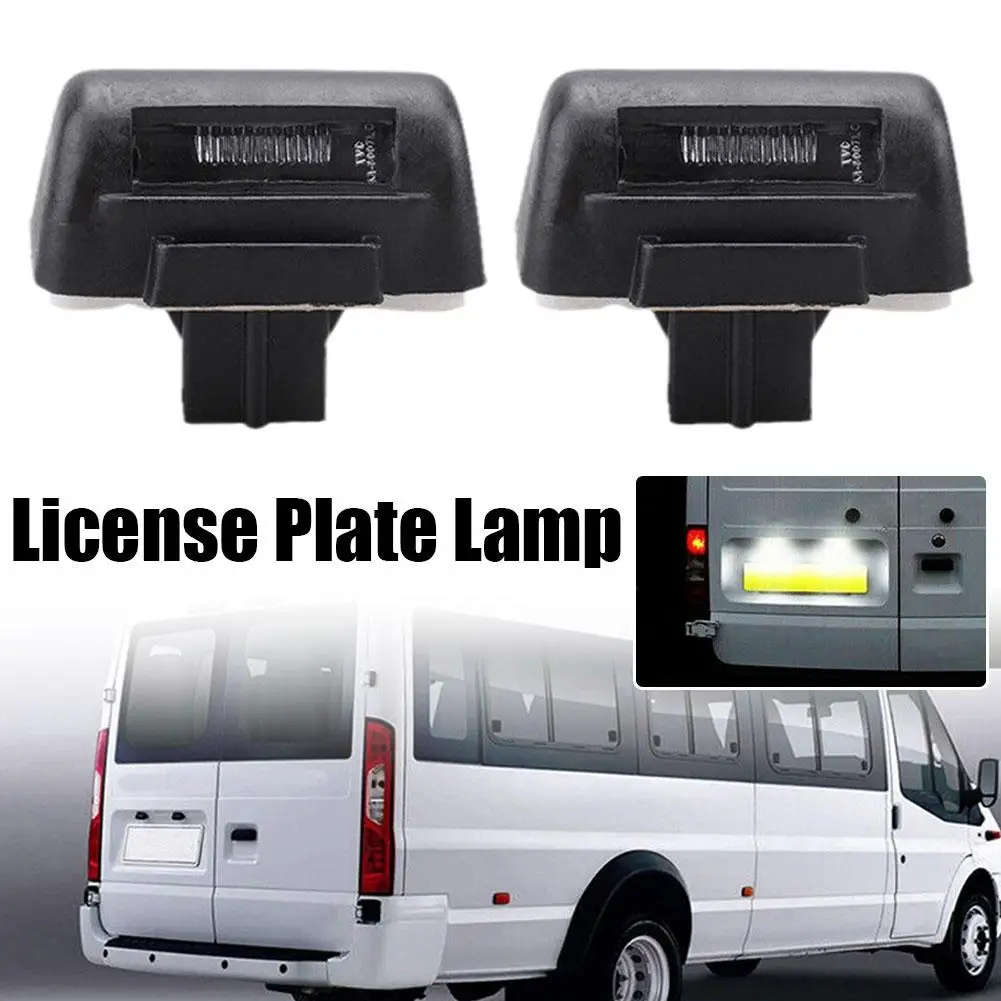 2Pc Rear Number Plate Lamp For Ford Transit MK6 MK7 1985-2013 For Ford Transit Connect 2002-2013 LED License Number Plate Light
