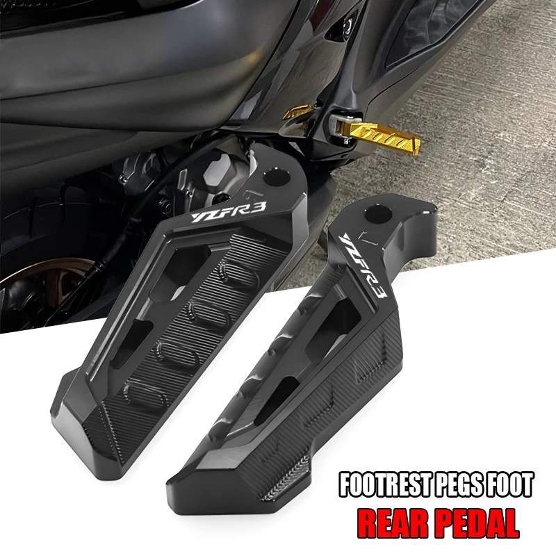 Estriberas de pie trasero izquierdo y derecho para motocicleta, accesorios para pasajero, Pedal, reposapiés, apto para YZF-R3 YZFR3 YZF R3