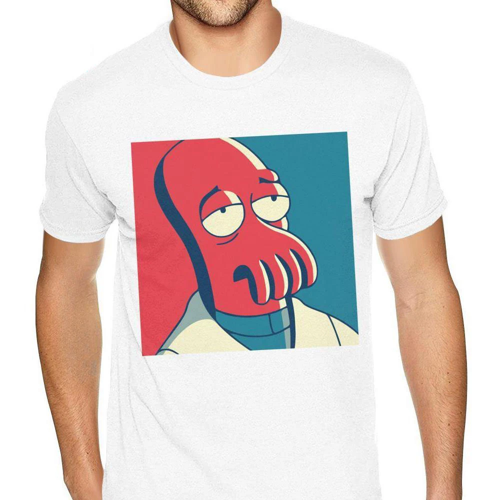 New fashion Blank Zoidberg Tees Shirt Cartoon Male Graphic Kawaii Shirt Casual Hot Sale Cotton Tops Shirt Classic for Adult Men