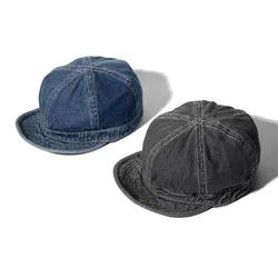 CLIMATE  Short Brim Vintage Style Classic Cap Fashion Soft Washed Jeans Cotton Hat Work Working Cap Hiphop Cool Street Style Cap