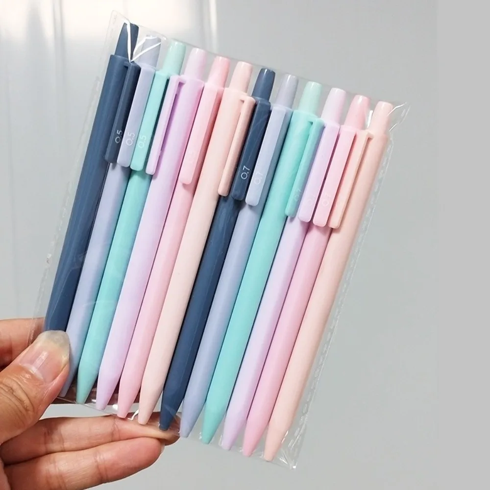 6/12pcs Morandi Mechanical Pencils Triangular Barrel 0.5/0.7mm Automatic Pencils Click Propelling Pencils School Stationery