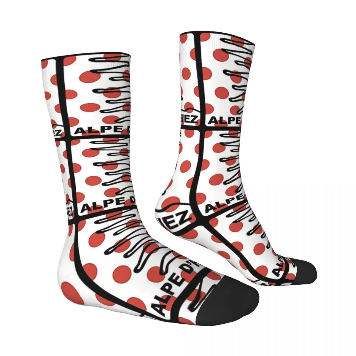 Hip Hop Alpe D'Huez King Of The Mountains Crazy Men Women Socks bicicletta Bike Harajuku Happy Crew Sock calzini da basket