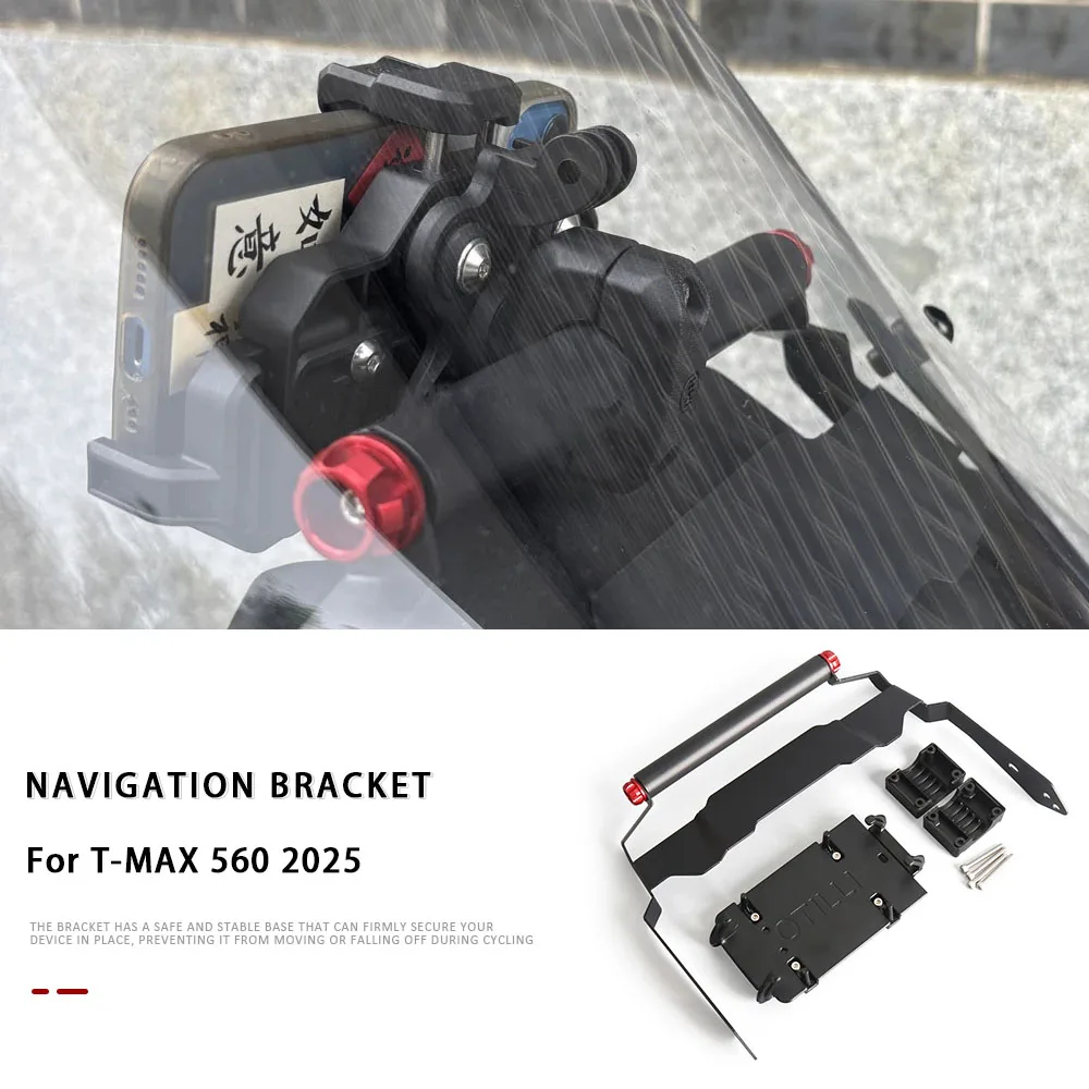 

Navigation Plate Bracket 22MM Rod For YAMAHA T-MAX560 2025 Motorcycle Accessories Mobile Phone Holder Stand GPS TMAX 560 TMAX560