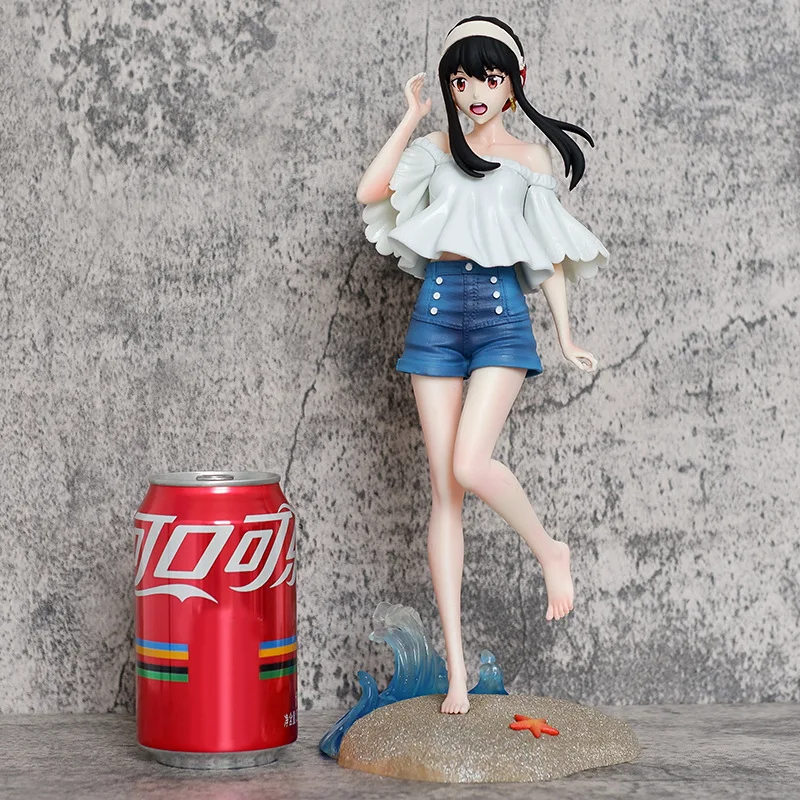 31ซม.ของแท้อะนิเมะSPY×FAMILY Figurine Anya Forger Beach Yor Action Pretty Girl PVCคอลเลกชันตุ๊กตาตุ๊กตาของเล่นของขวัญ