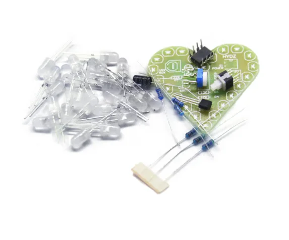 DIY Kit Heart Shape Breathing Lamp Kit DC 4V-6V Breathing LED Suite Red White Blue Green Module Board Production for Learning