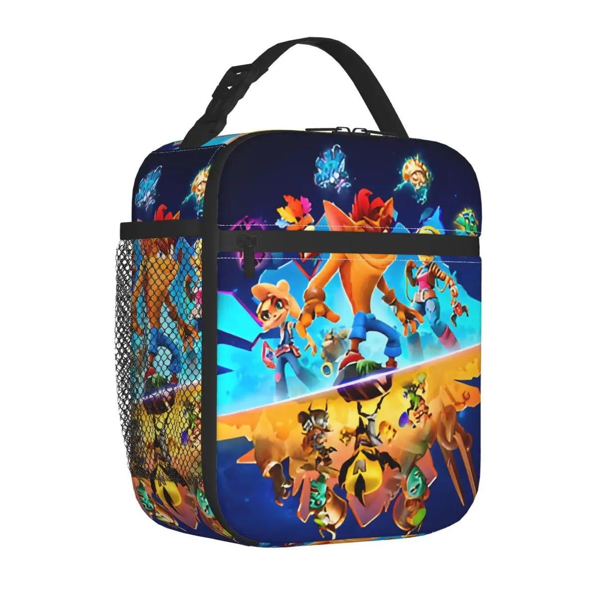 Crashs Bandicoots Insulated Lunch Bag High Capacity Cartoon Games Lunch Container Thermal Bag Tote Lunch Box Food Bag