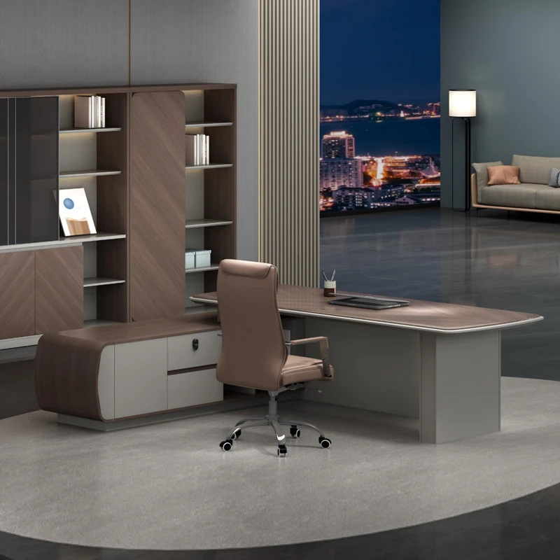Executive , , Light Luxury And High-End Feel, E0-Grade Eco-Friendly Material, Vacuum-Forming Process, CEO Desk, Exe