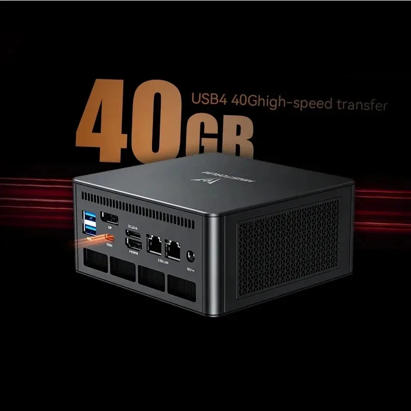 MINISFORUM UM890 UM880 PRO AMD Ryzen 9 8945HS Мини-ПК с двумя DDR5 5600 МГц M.2 PCIE4.0*2 SSD 2*2.5G RJ45 OCulink Настольный игровой ПК