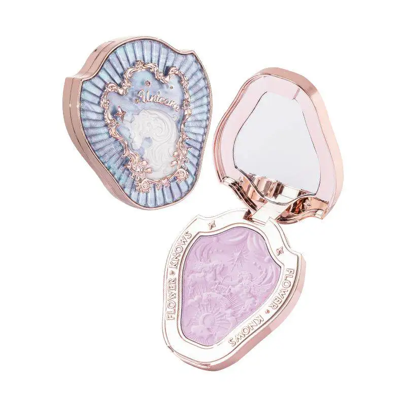 Flower Knows Embossed Blush Natural Brighten Skin Tone Contouring Smooth Cheek Highlighter Anti-sweat Makeup Gift