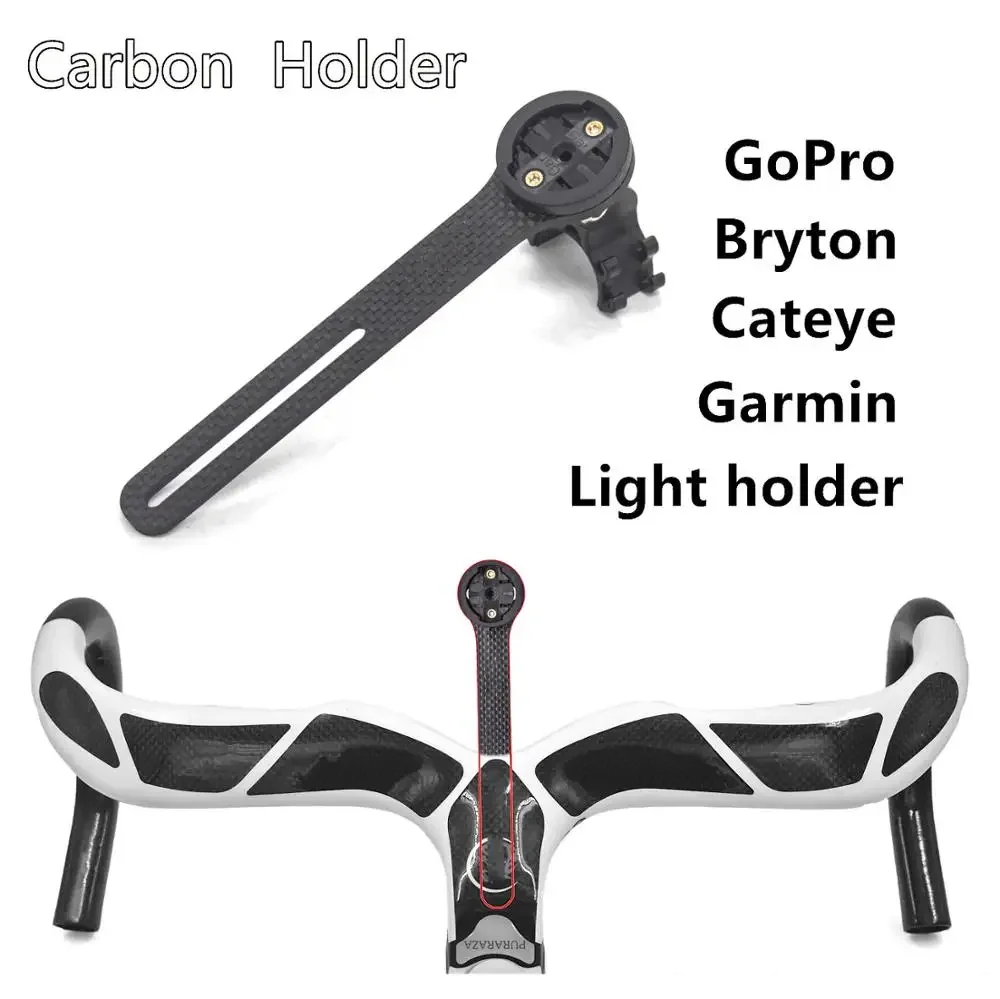 Road Bicycle Carbon Fiber Computer Mount Bicycle Cycling Gopro Camera GPS Stopwatch Holder For Bryton Cateye Garmin IGPSPOR