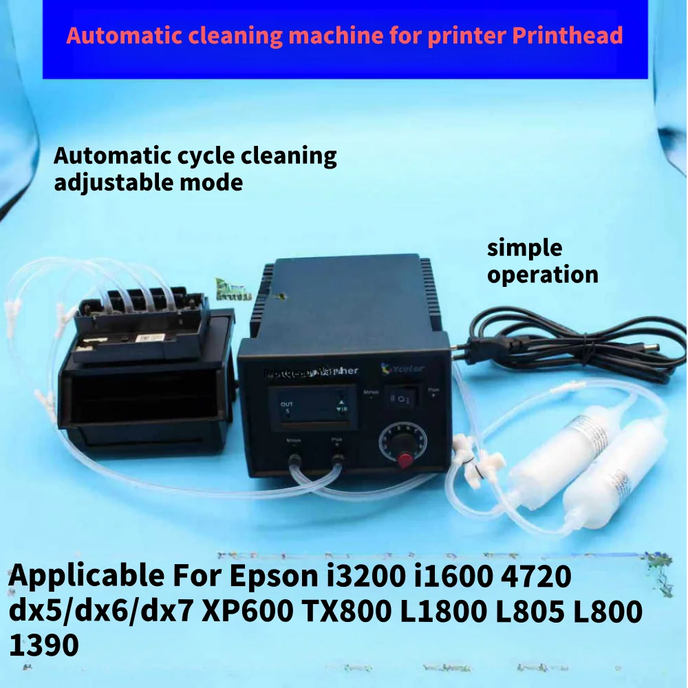 

Printhead DTF Ink Clogged Cleaning Machine Washer Cleaner Flush Machine Clean Kit For Epson L1800 L805 1390 i3200 4720 XP600 DX6
