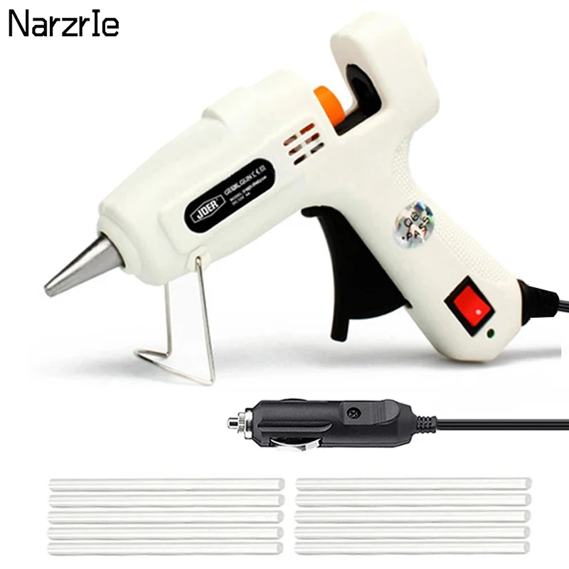 12V 220V Hot Melt Glue Gun with 10pc Glue Stick Heat Temperature Tool Industrial Guns Thermo Gluegun Repair Heat Tools