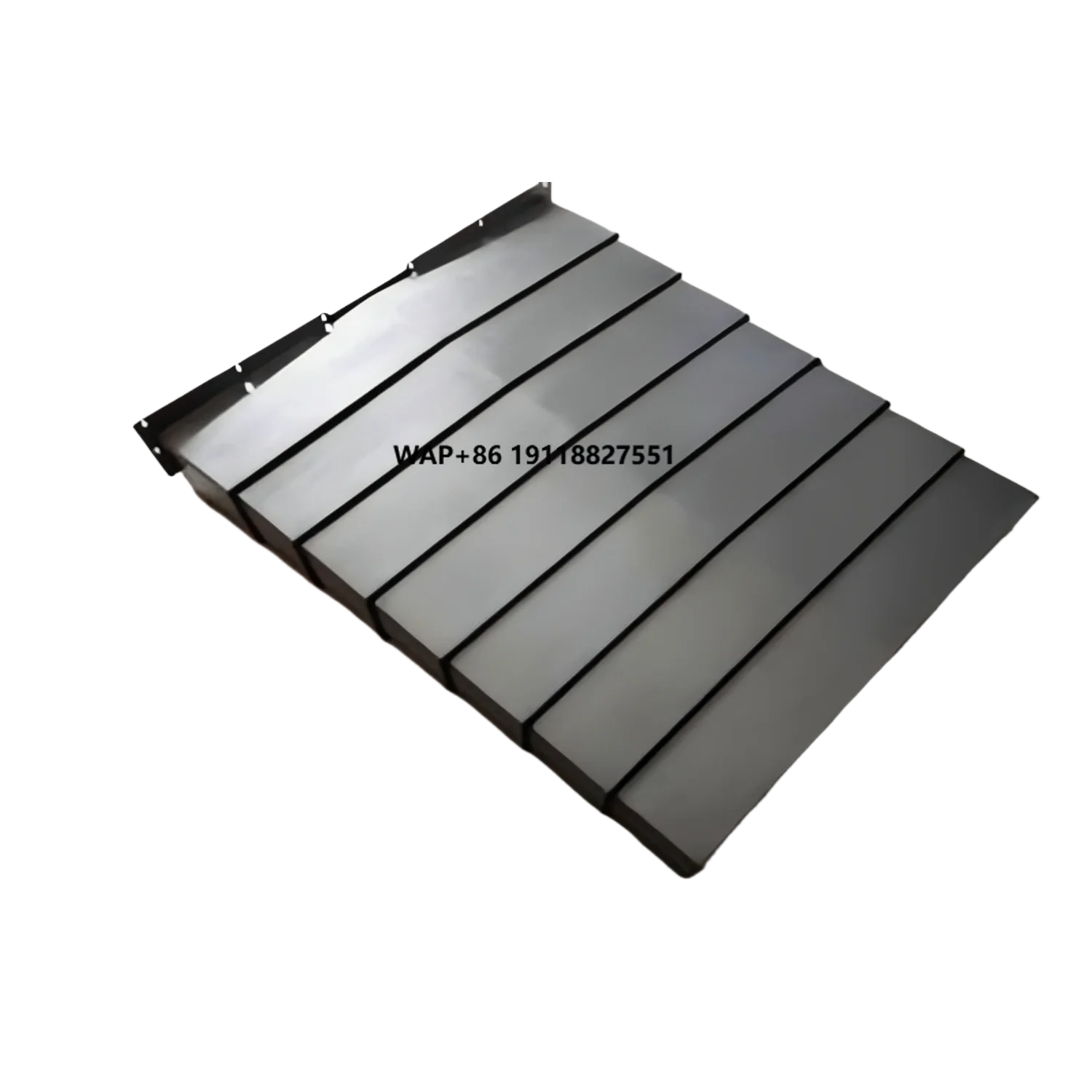 

Machine Attachment Stainless steel accordion-style protective telescopic cover protects armored telescopic bellows notch