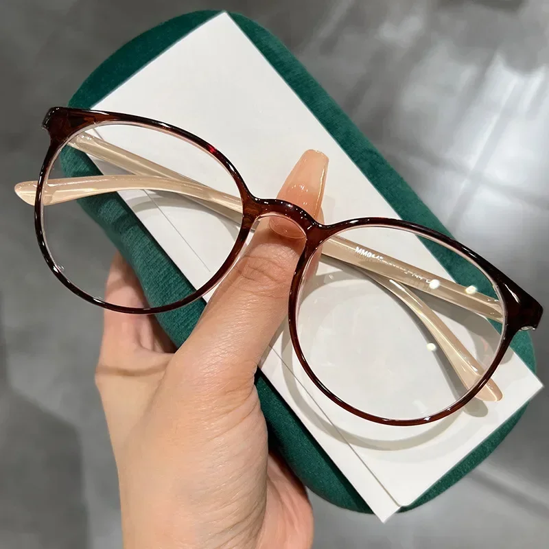 Unisex Round Myopia Glasses Ultralight Men Women Short-sighted Eyewear Blue Light Minus Diopter Eyeglasses Retro HD Lens Glasses image 2