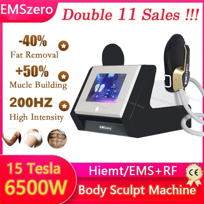 Double 11 EMS Body Sculpting machine Emsslim neo 15 Tesla 6500W Nova EMSzero Muscle Stimulator Weight Lose Massage device