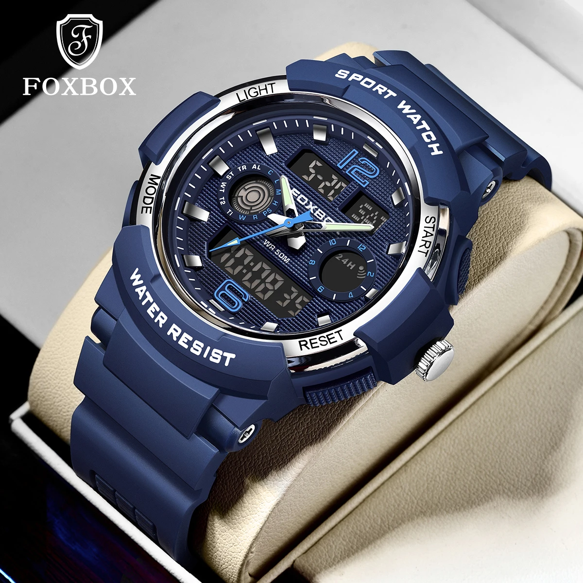 2025 LIGE New Men's Sports Digital Electronic Watch Full Function World Time LED Auto Hand Lifting Lamp Waterproof Watch For Men
