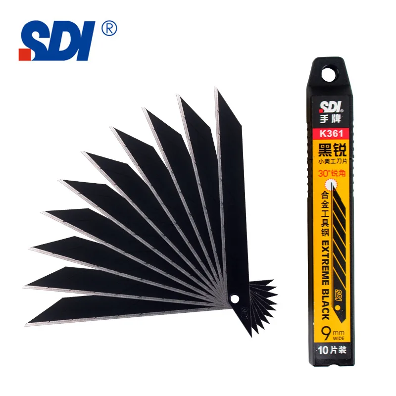 SDI Art Blade Small K361 Film Engraving Blade Full Black Blade 30 Grade Sharp Angle Small Paper Cutting Replacement Blade