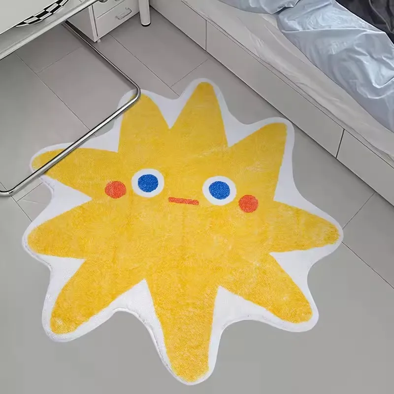 Lovely Printing Star Bedroom Rug Cartoon Kids Room Bedside Mat Soft Living Room Carpet Floor Pad Kawaii Home Nursery Decor