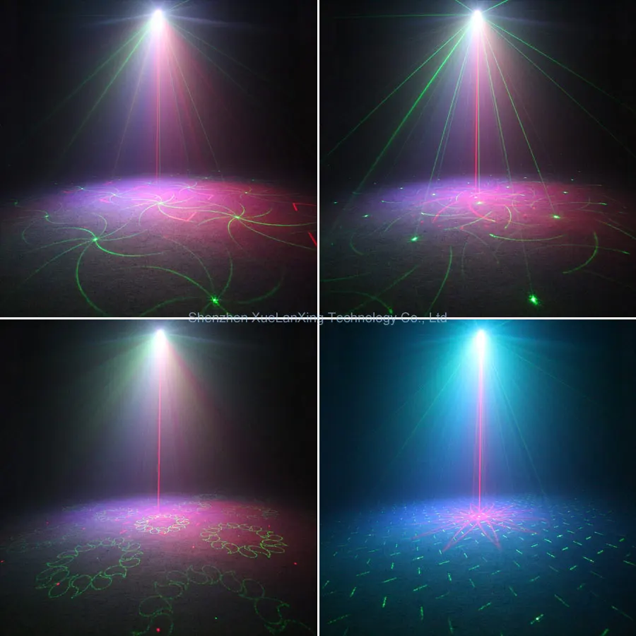 RGB LED Disco DJ Party Light RG Laser Projector 60 Patterns Home Dance Christmas Birthday Decorate Stage Lighting Effect Lamp F7