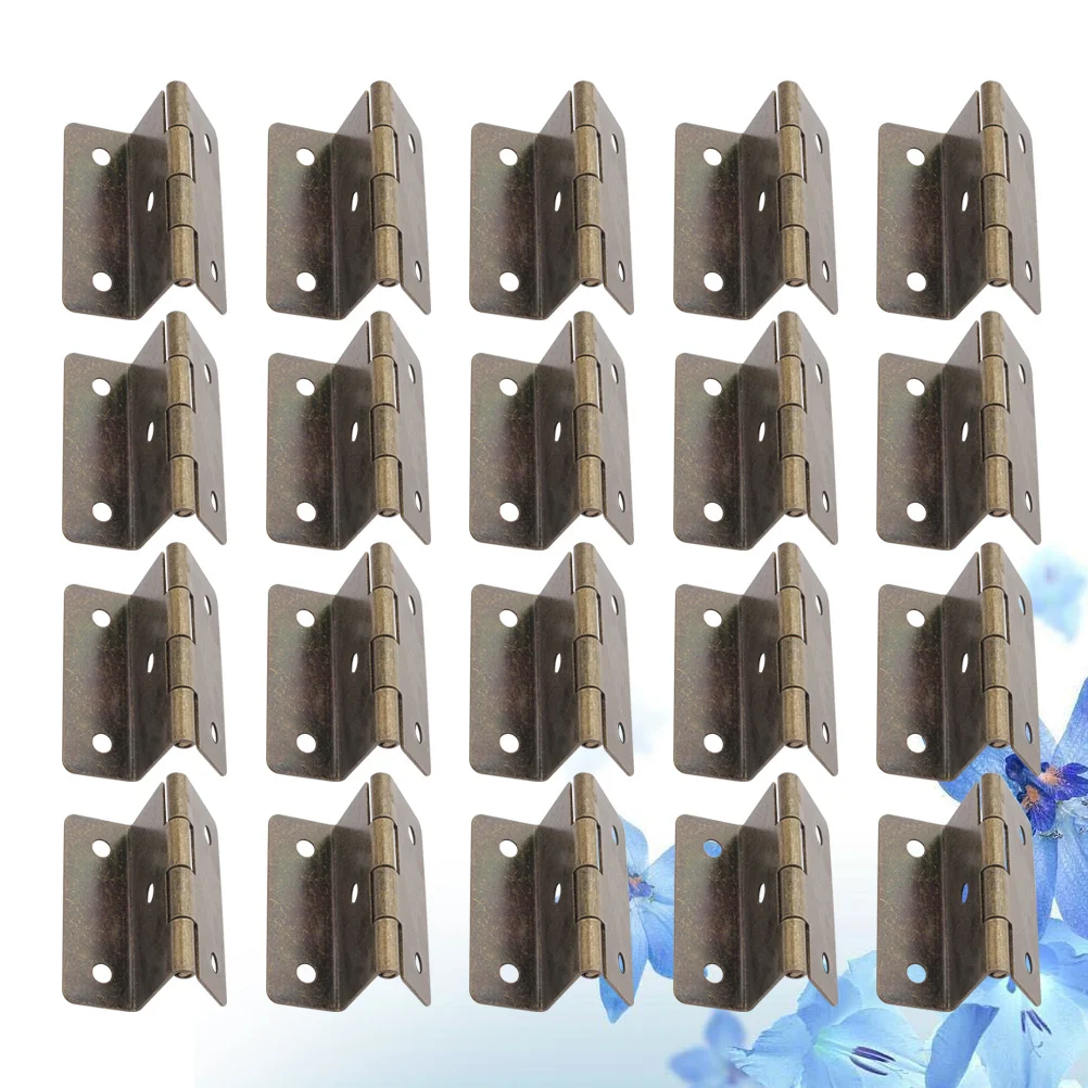 20個の折りたたみキャビネットドアヒンジレトロアイアントリプル耐久性のある家具ハードウェアでスムーズに閉まる隠しヒンジ