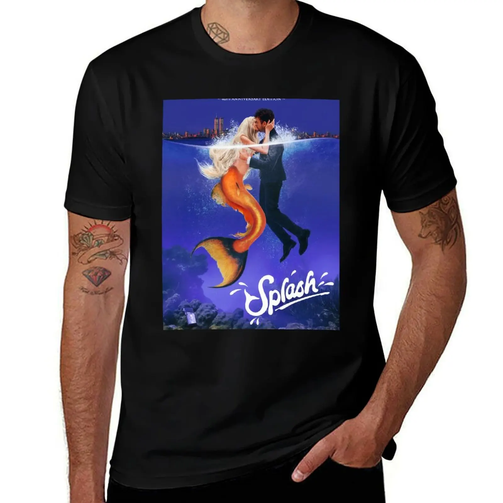 

mermaid kiss T-Shirt cotton t shirts man 100% t shirts for man graphic vintage T-Shirt