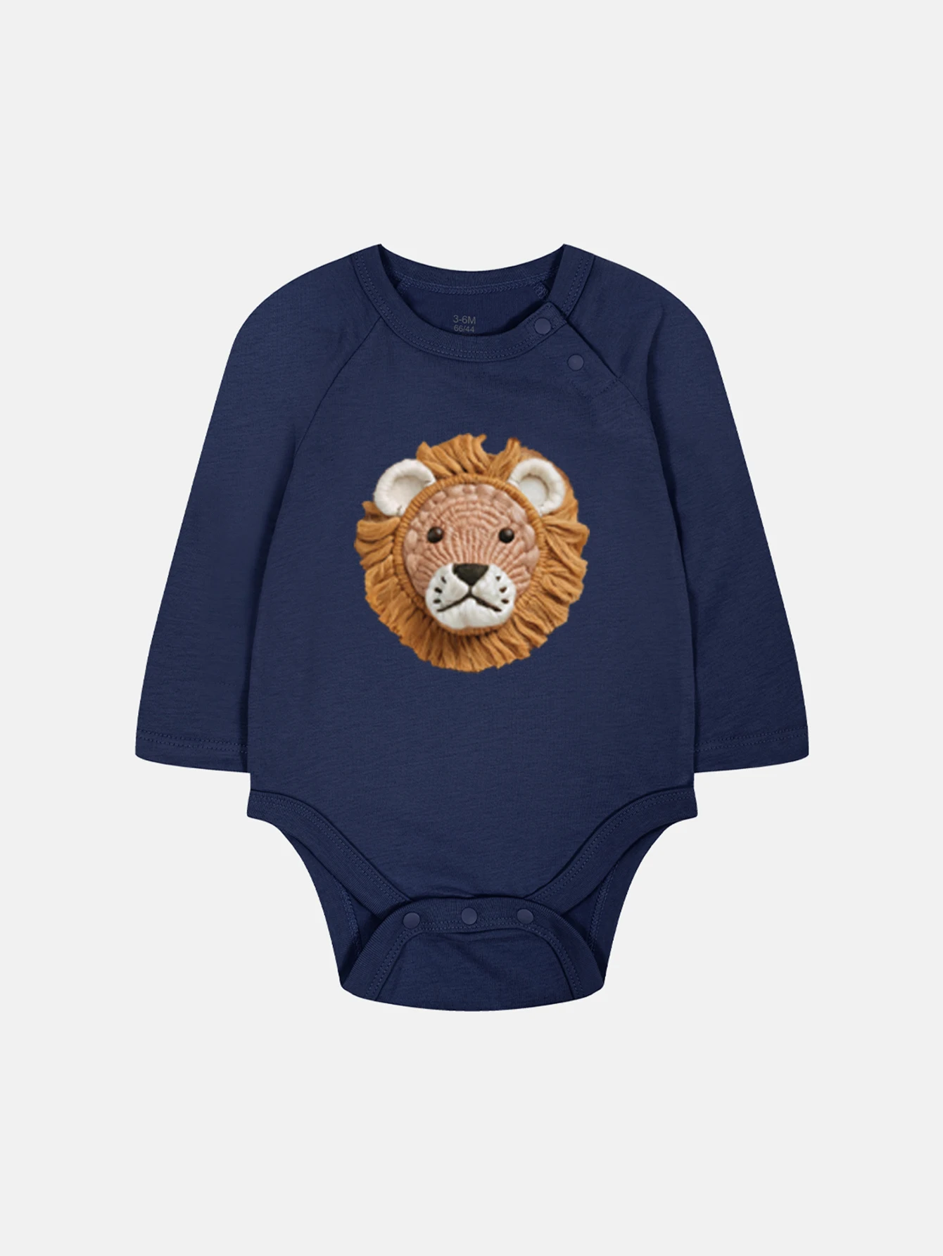 

1-piece animal lion head royal blue long sleeved triangle boys' hoodie jumpsuit