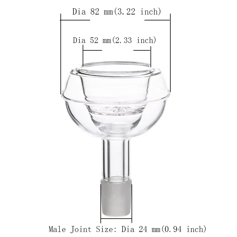 Heat Resistant Double-Wall Glass Shisha Hookah Tobacco Bowl Head with Charcoal Holder Joint Size 24mm for Smoking view 2