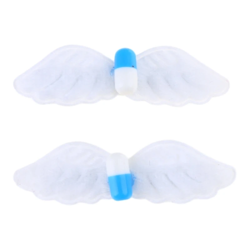 2pcs Fashion Pill Star Wings Hairpins Hair Duckbill Clip Sweet Hair Barrettes Y2K Hair Accessory Holiday Gifts