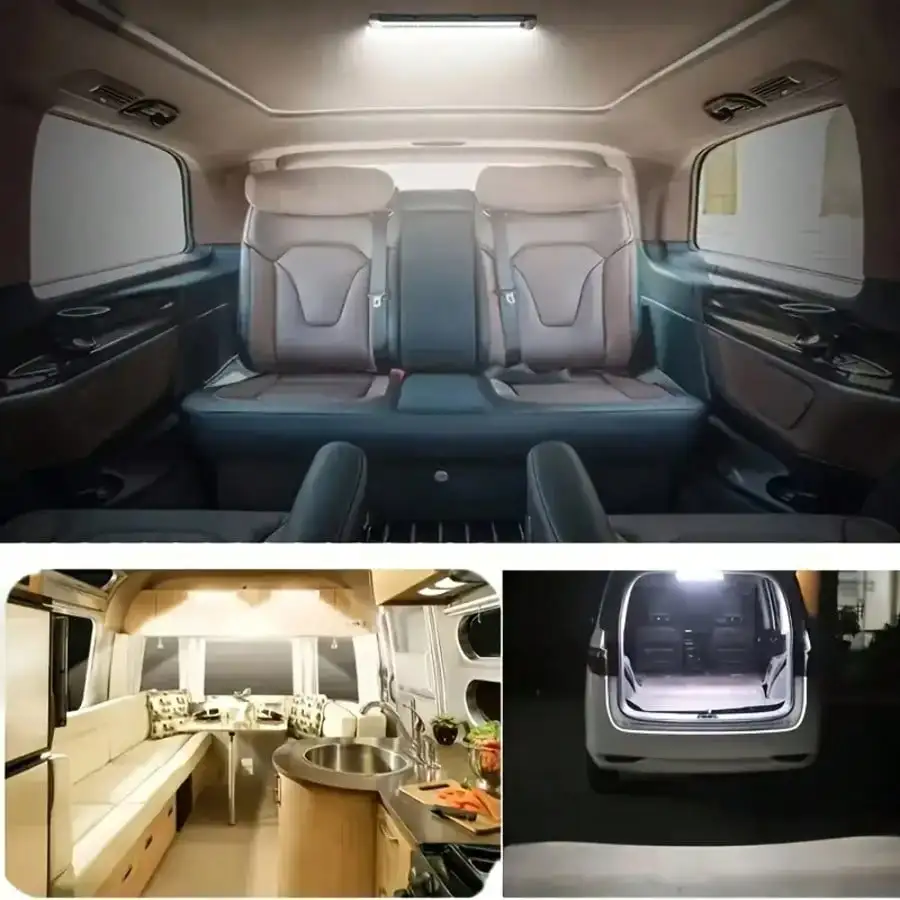 شريط إضاءة الخزانة بمستشعر تلقائي - إضاءة قابلة لإعادة الشحن عبر USB لعرض النبيذ في المطبخ، وديكور المدخل والدرج