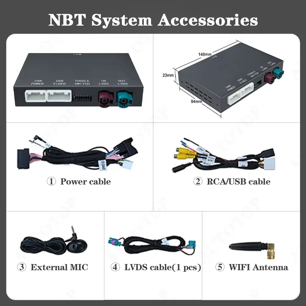 جهاز فك ترميز لوصلة المرآة التلقائي اللاسلكي Apple CarPlay وAndroid لنظام BMW NBT 1 2 3 4 5 6 7 Series X1 X3 X4 X5 X6 MINI