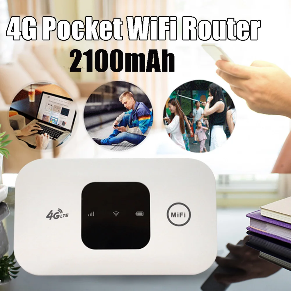 

4G Pocket WiFi Router Portable Mobile Hotspot with SIM Card Slot Wireless Modem Wide Coverage 4G Wireless Router
