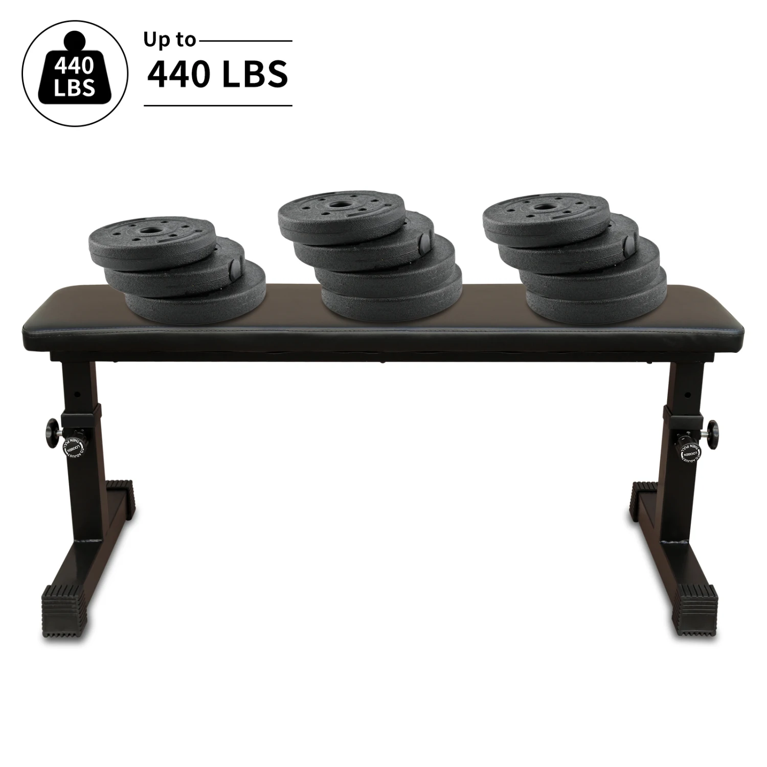 

THE Flat Weight Bench for Strength Training W/ 5-Level Adjustable Height