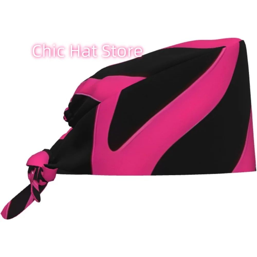 

Cleaning Working Cap Zebra Tiger Leopard Pink Prints Chef Hat for Women & Men, Adjustable, Breathable