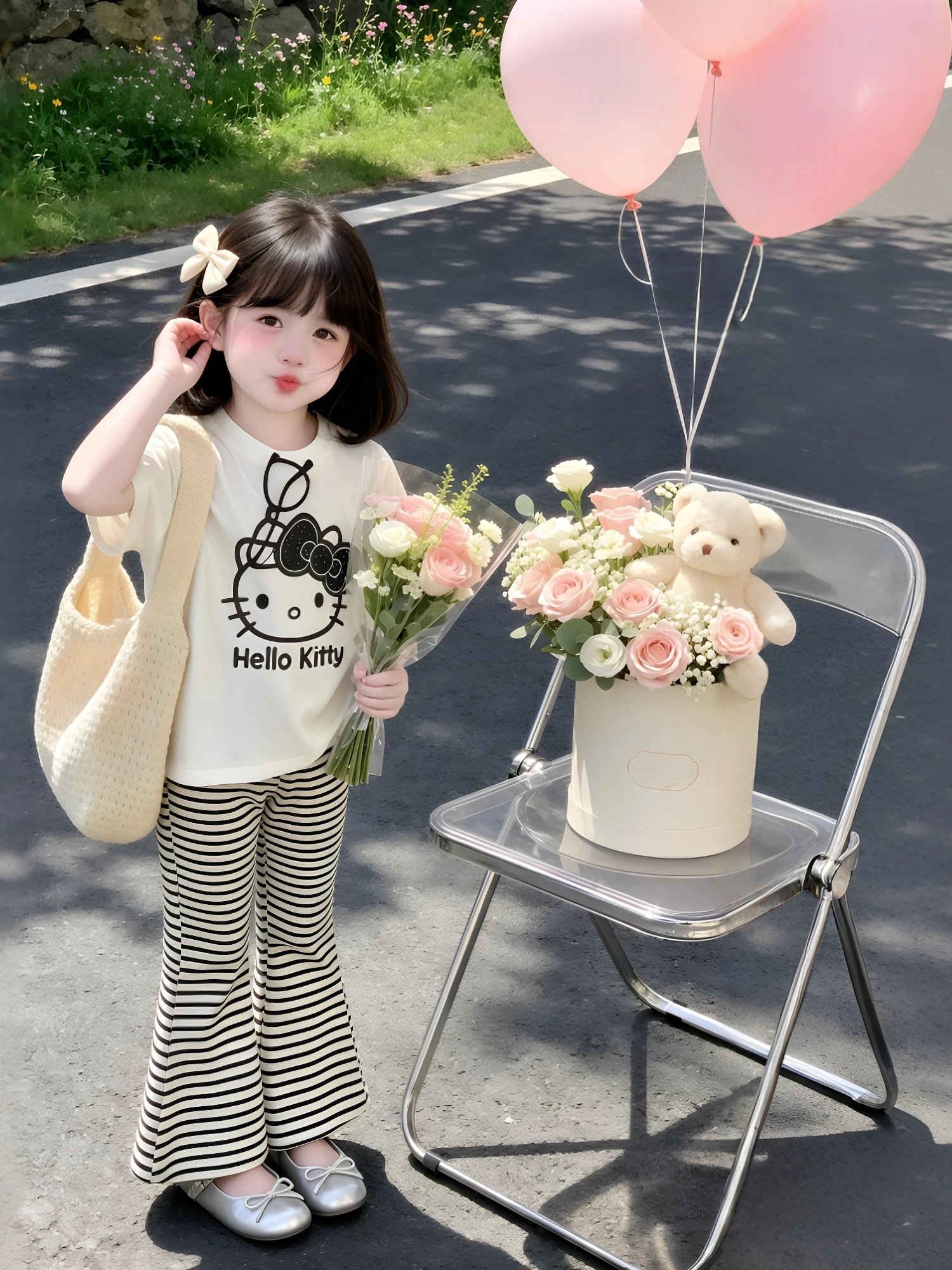 conjunto-de-verano-para-ninas-estilo-coreano-camiseta-blanca-con-rayas-y-pantalones-acampanados-ropa-infantil