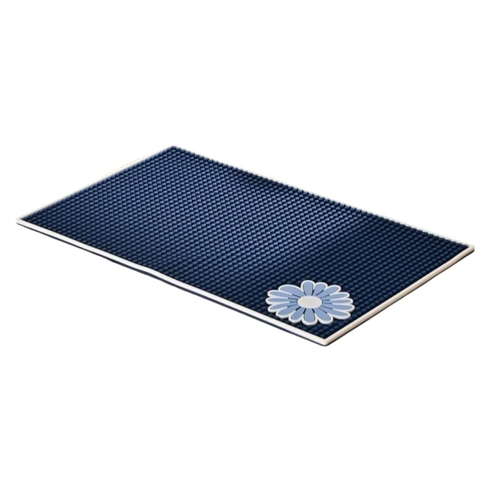 

Stylish Soft Rubber Kitchen Drain Mat Foldable Non-slip Heat Insulation Pad Quick-drying Table Placemat for Home