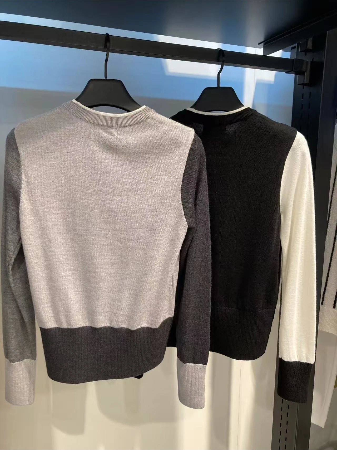 2026 Women Golf Color Block Crew Neck Knit Sweater Japanese Commute Style Long SleeveWarmTop Quiet Cool Fashion Knitted Pullover