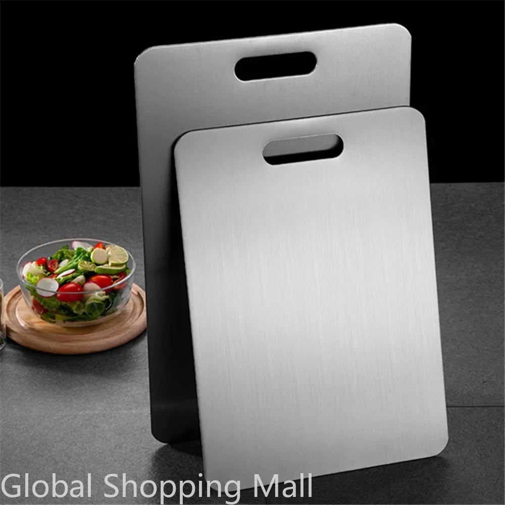 Kitchen Chopping Carving Board Set Stainless Steel Butcher Block Dishwasher Safe Extra Large Heavy Duty Easy Clean Chopping Food